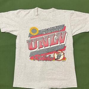 90S Unlv University Of Nevada Las Vegas Rebels Graphic Shirt Gray